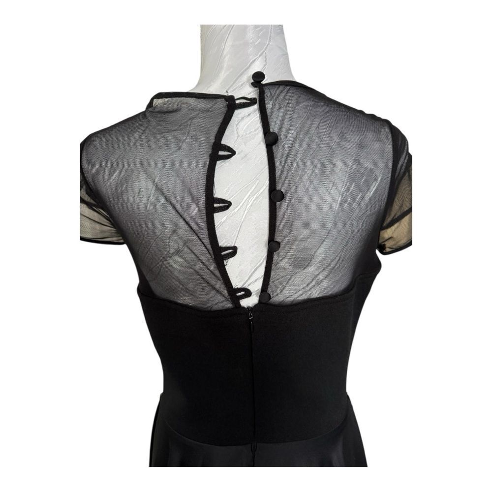 JS Collection Vintage Elegant Black Evening Gown - Picture 5 of 11